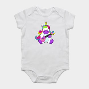 Unicorn as Musician with Guitar Baby Bodysuit